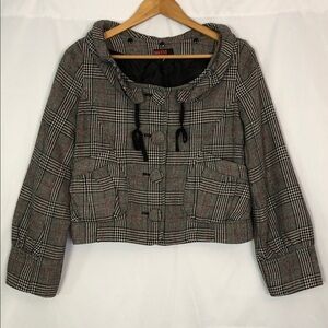 Baby F.O.X Plaid Hooded Jacket with Pockets 
Size 10